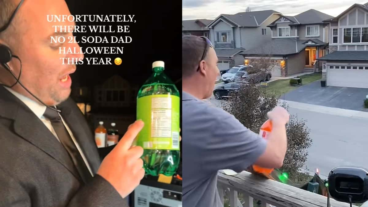 Halloween tradition with 2L soda dad