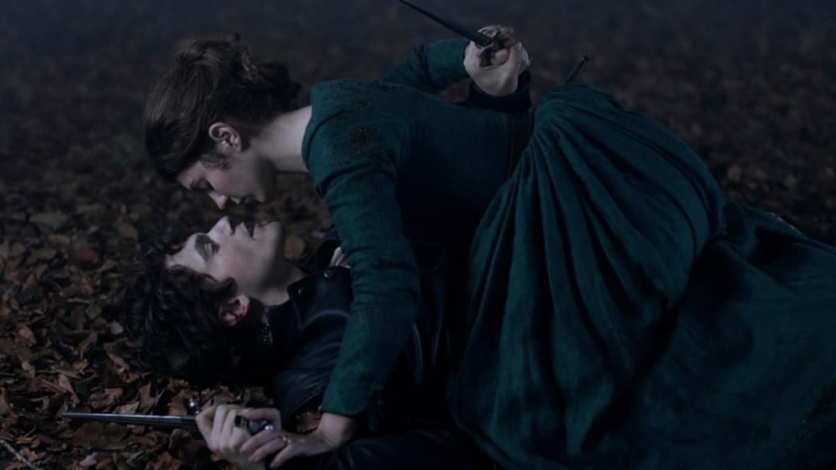 Emily Bader and Edward Bluemel in My Lady Jane