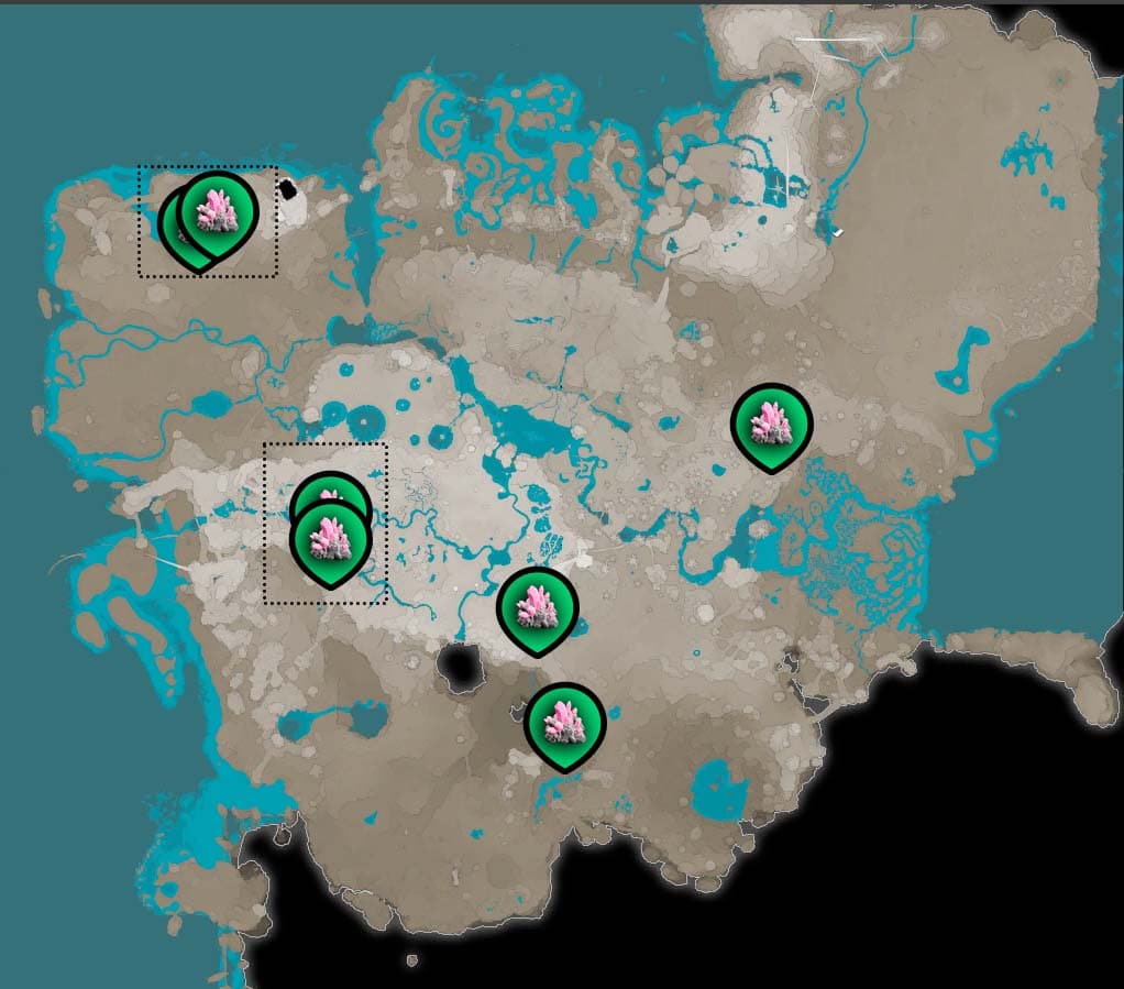 All Pure Quartz Nodes locations in Satisfactory