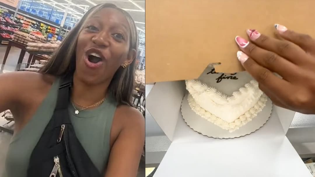 Woman stunned after getting viral heart-shaped Walmart birthday cake - Dexerto