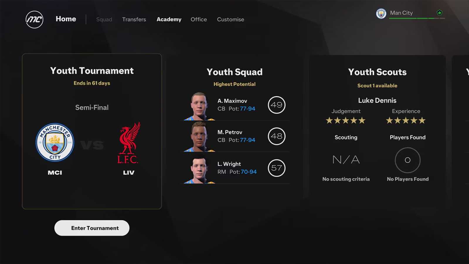 ea fc 25 career mode youth academy rush