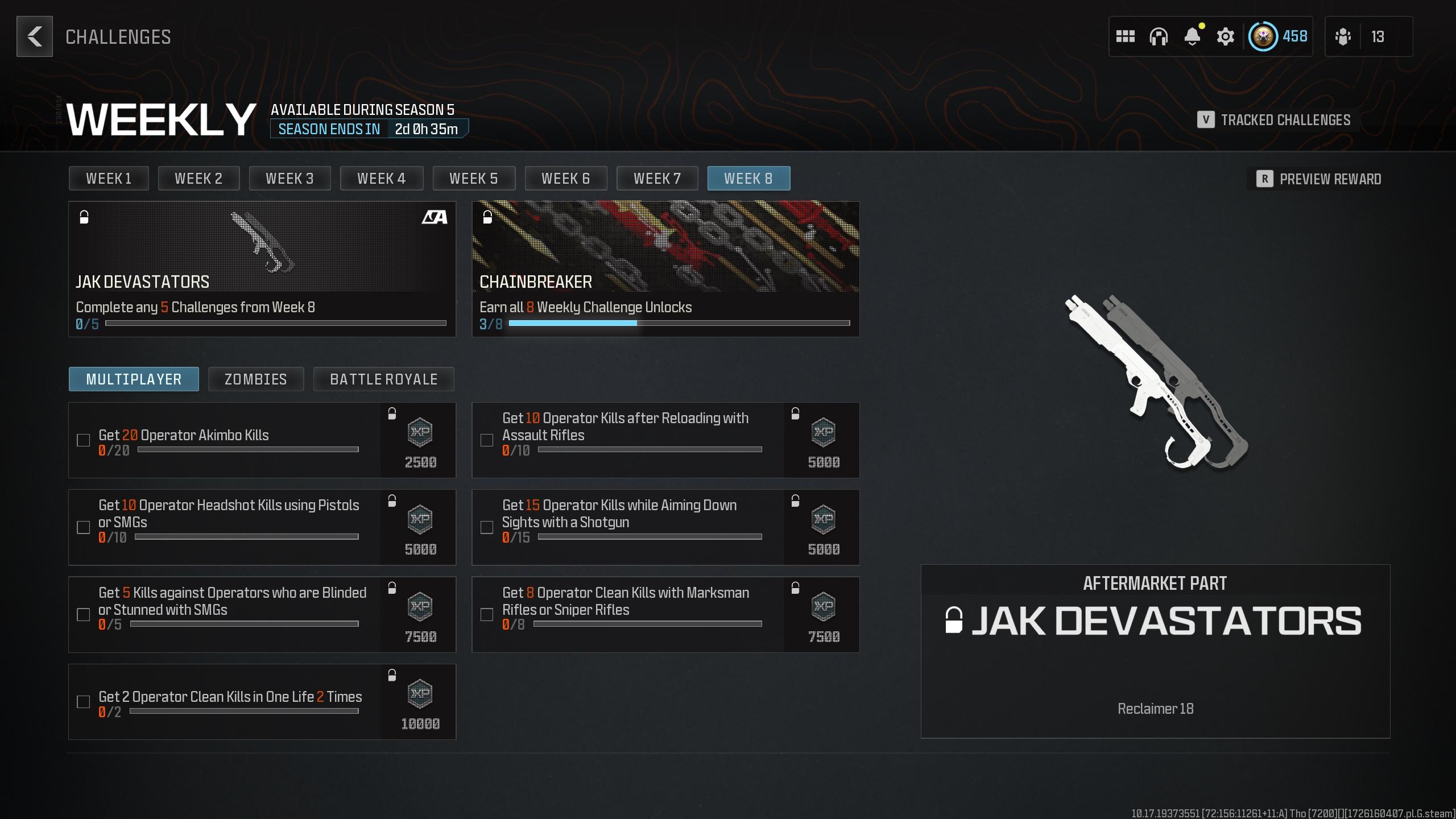 The Weekly challenges to unlock JAK Devastators in MW3 and Warzone.