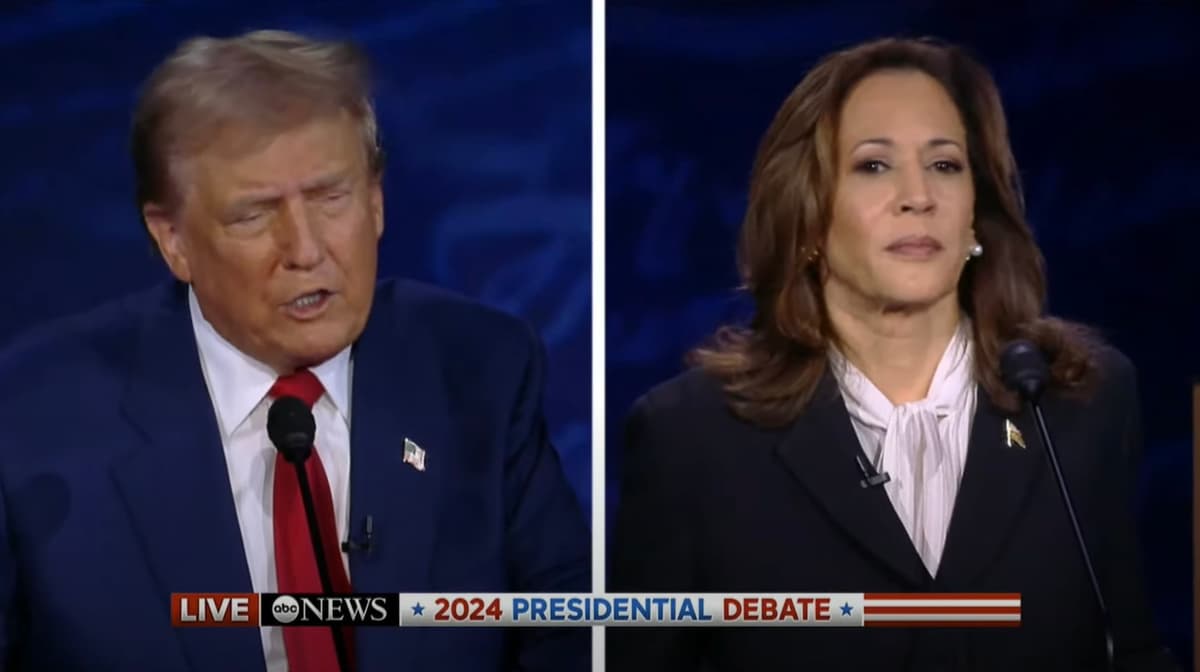 Donald Trump and Kamala Harris at the 2024 Presidential Debate