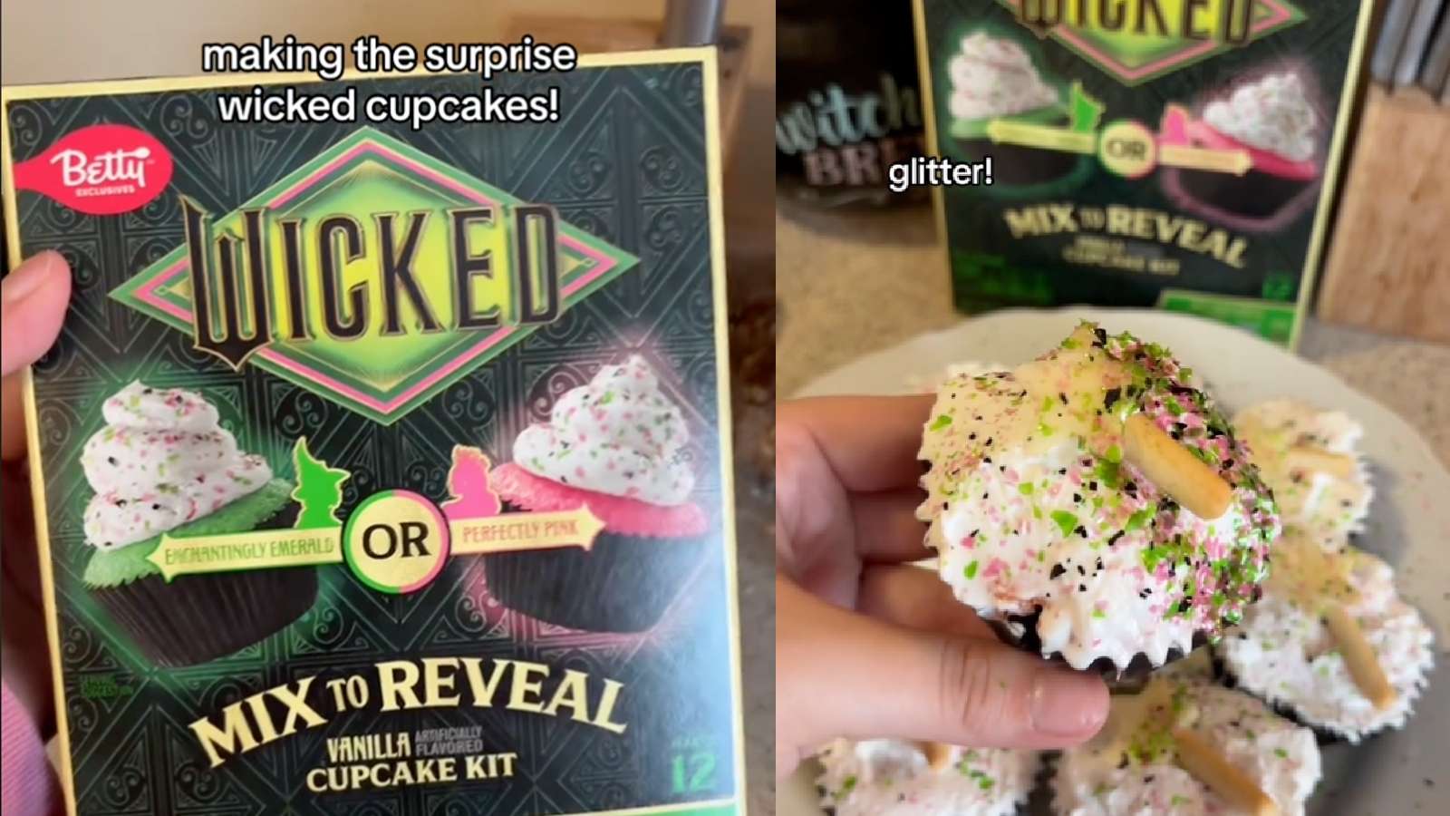 Wicked color reveal cupcakes