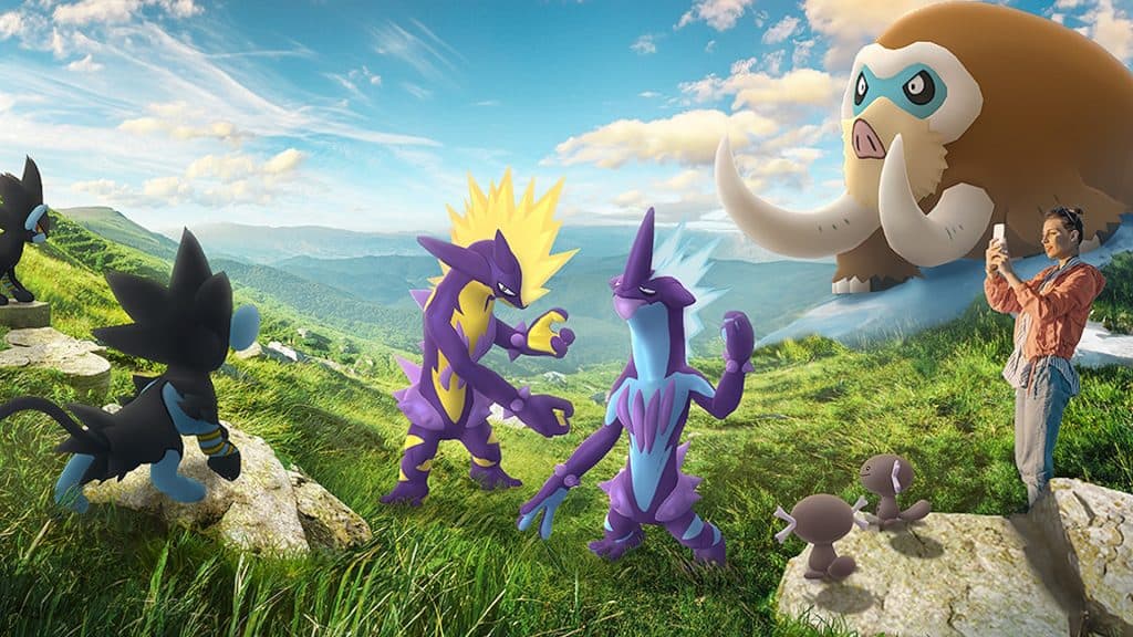 Official art of Mighty Pokemon in Pokemon GO.