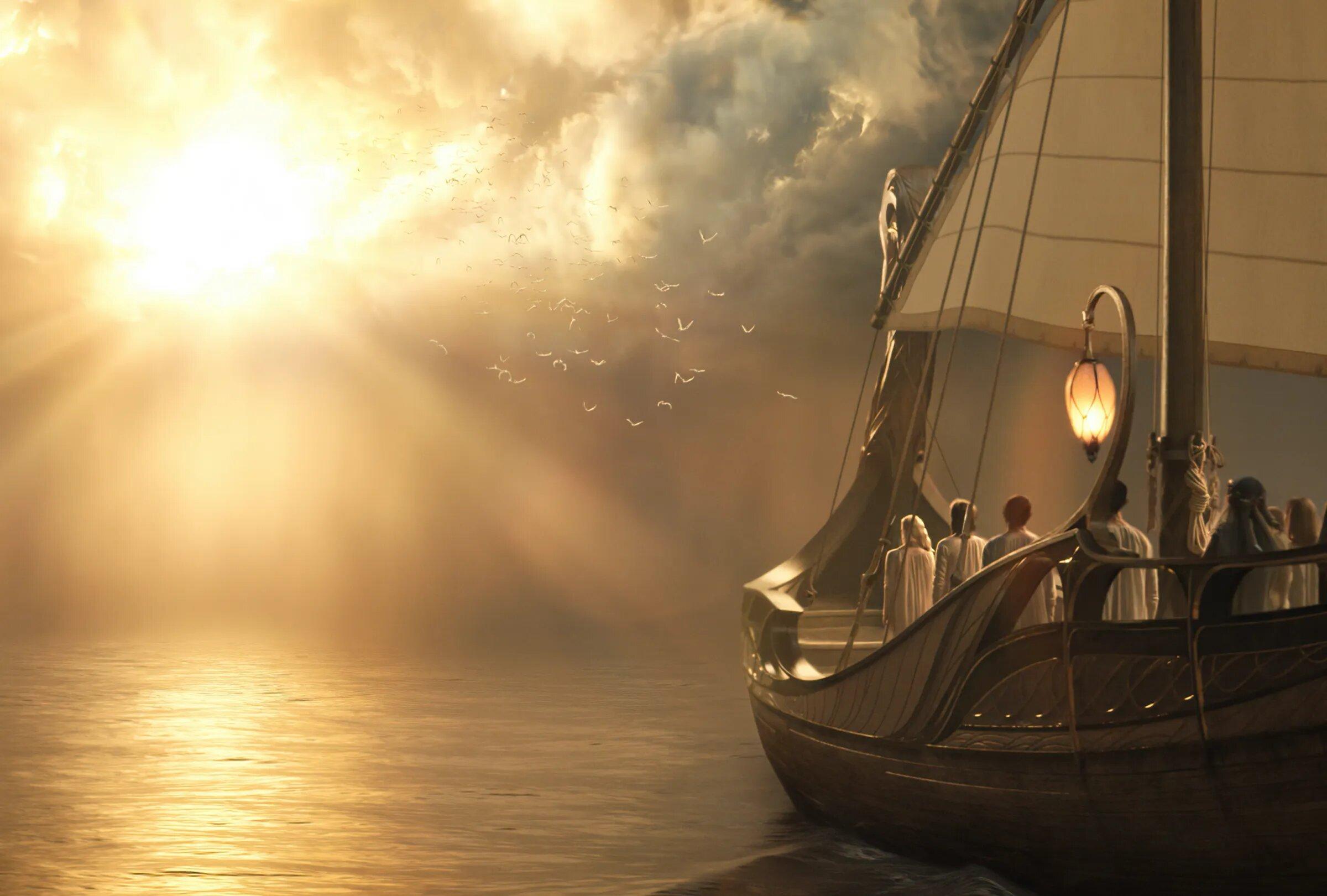 The boat to Valinor in Rings of Power