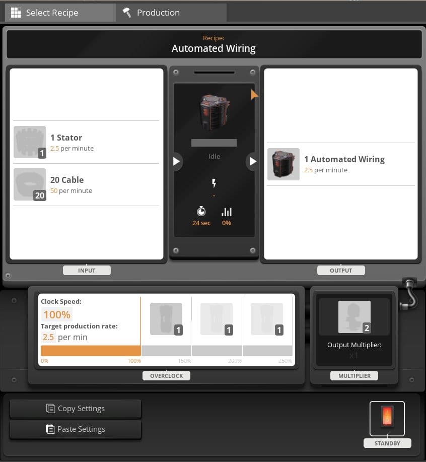 Automated Wiring satisfactory