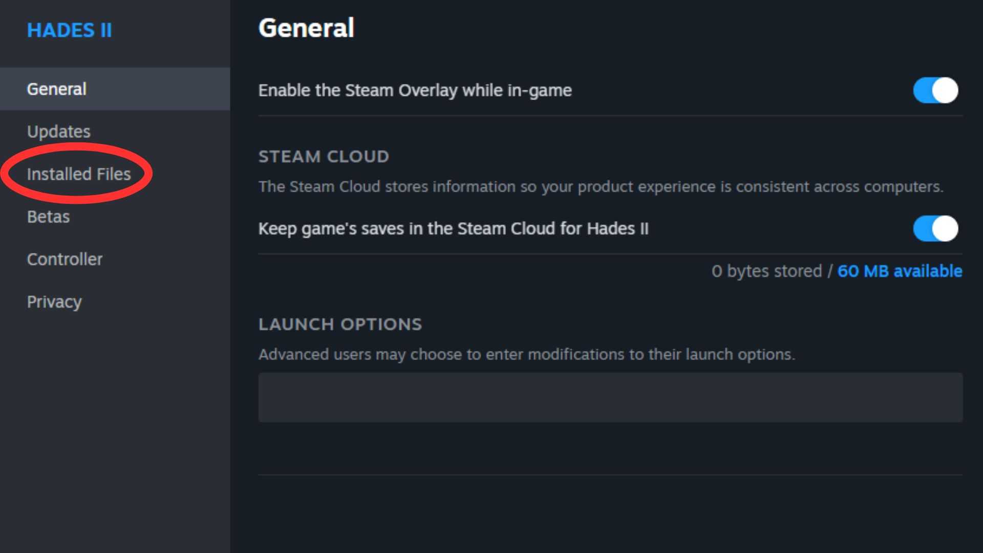 Verify game files on Steam step 2