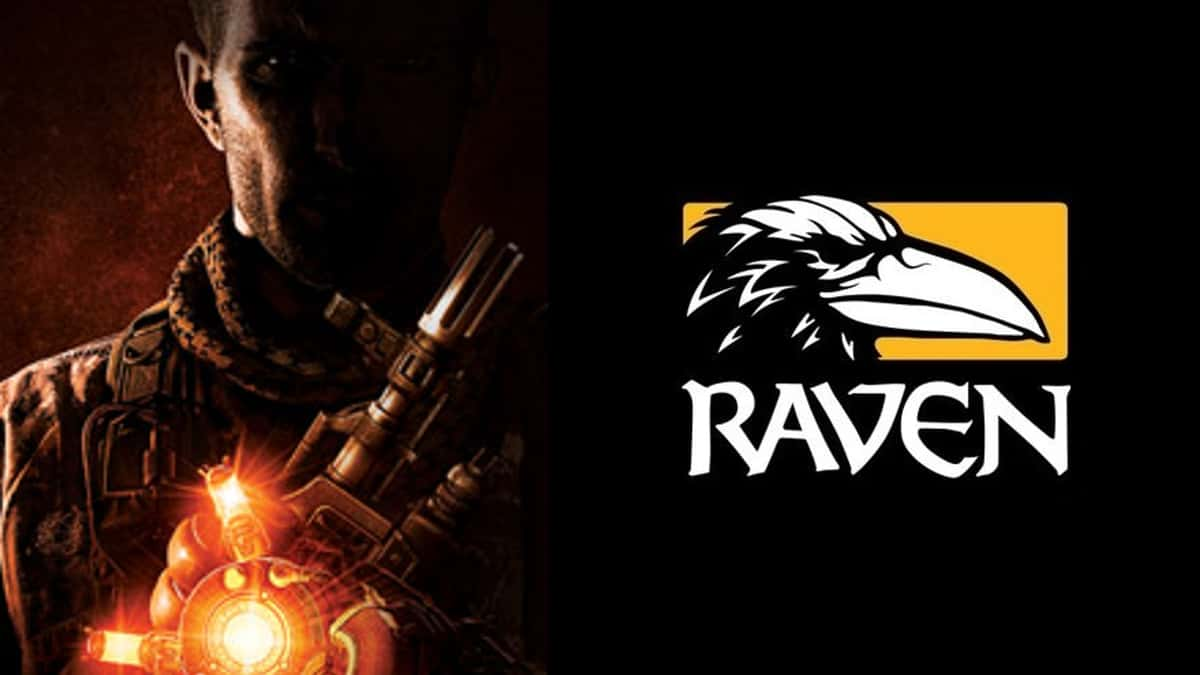 Raven Software logo next to image of the Singularity (game) cover art