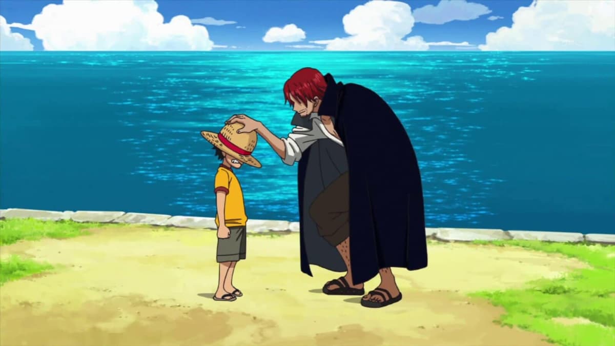 Shanks and Luffy in One Piece