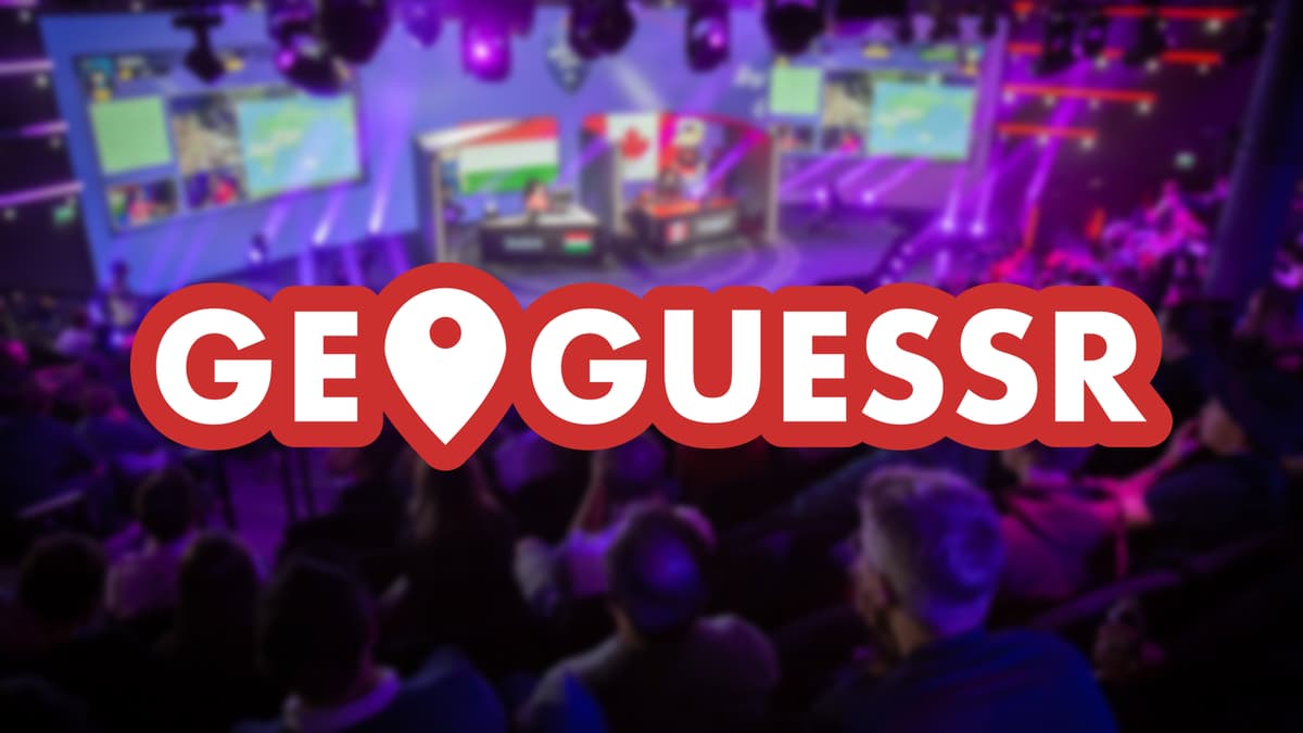 GeoGuessr stage with logo