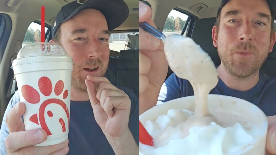 How to order a Chocolate Covered Banana Milkshake from Chick-fil-A