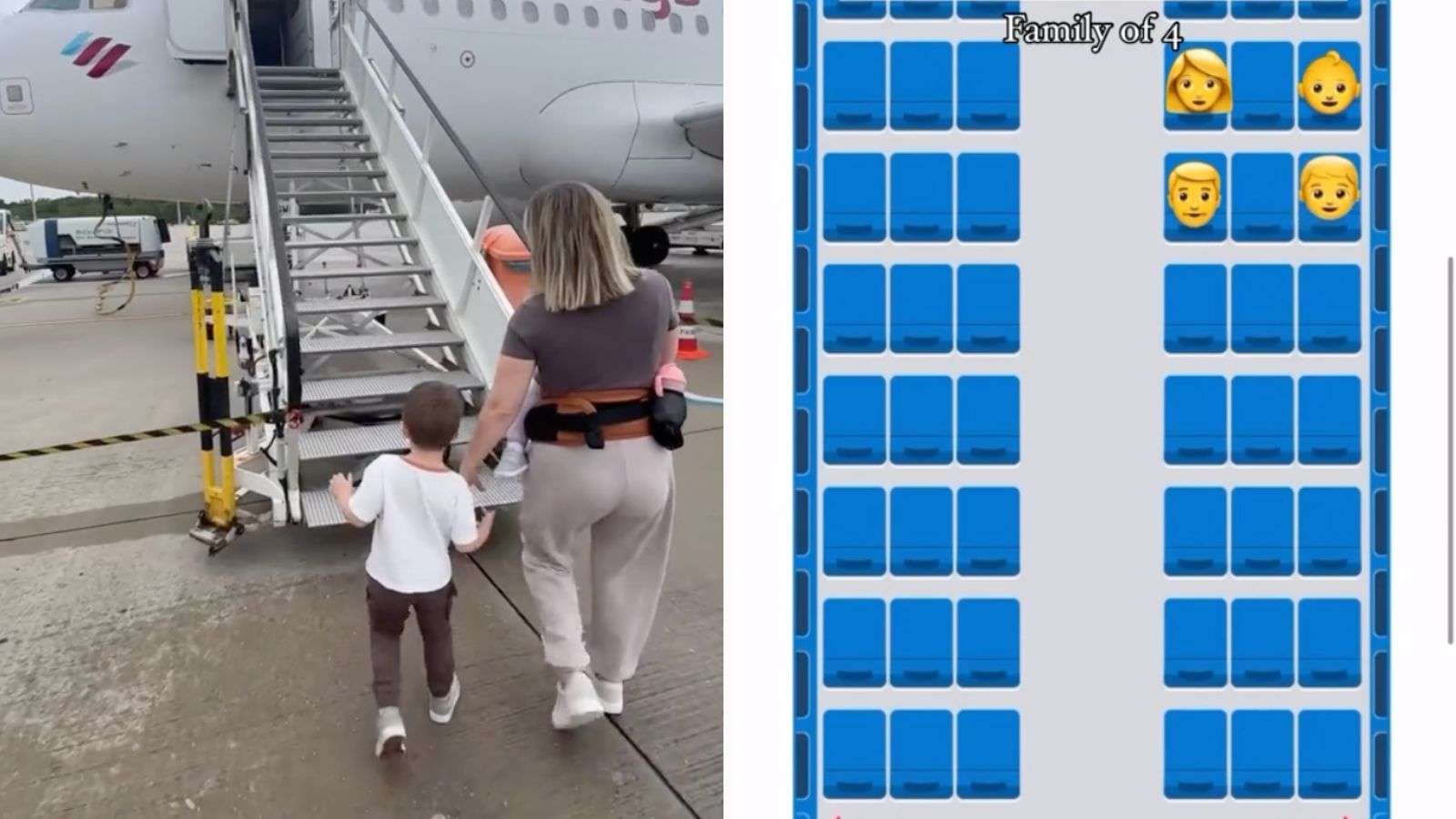 Mom divides viewers with airplane seating hack