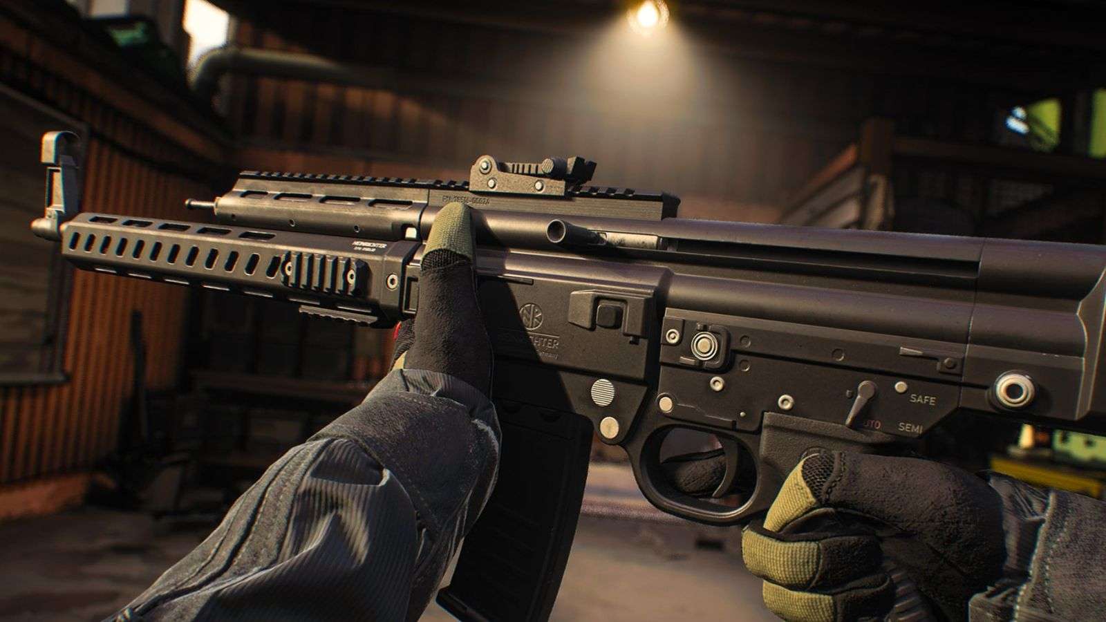 Warzone player holding STG44