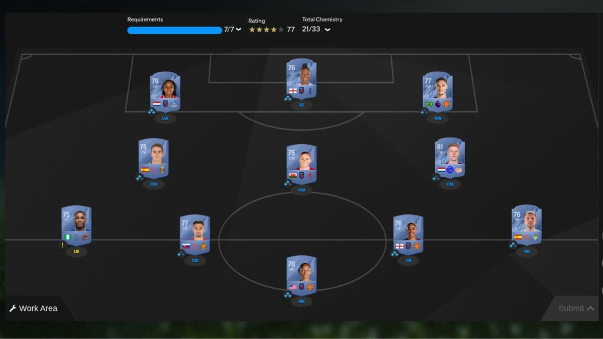 Screenshot of Elite Eight SBC solution in EA FC 25