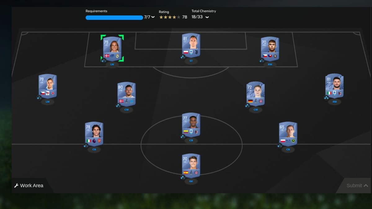 Screenshot of Seven League Boots SBC solution in EA FC 25