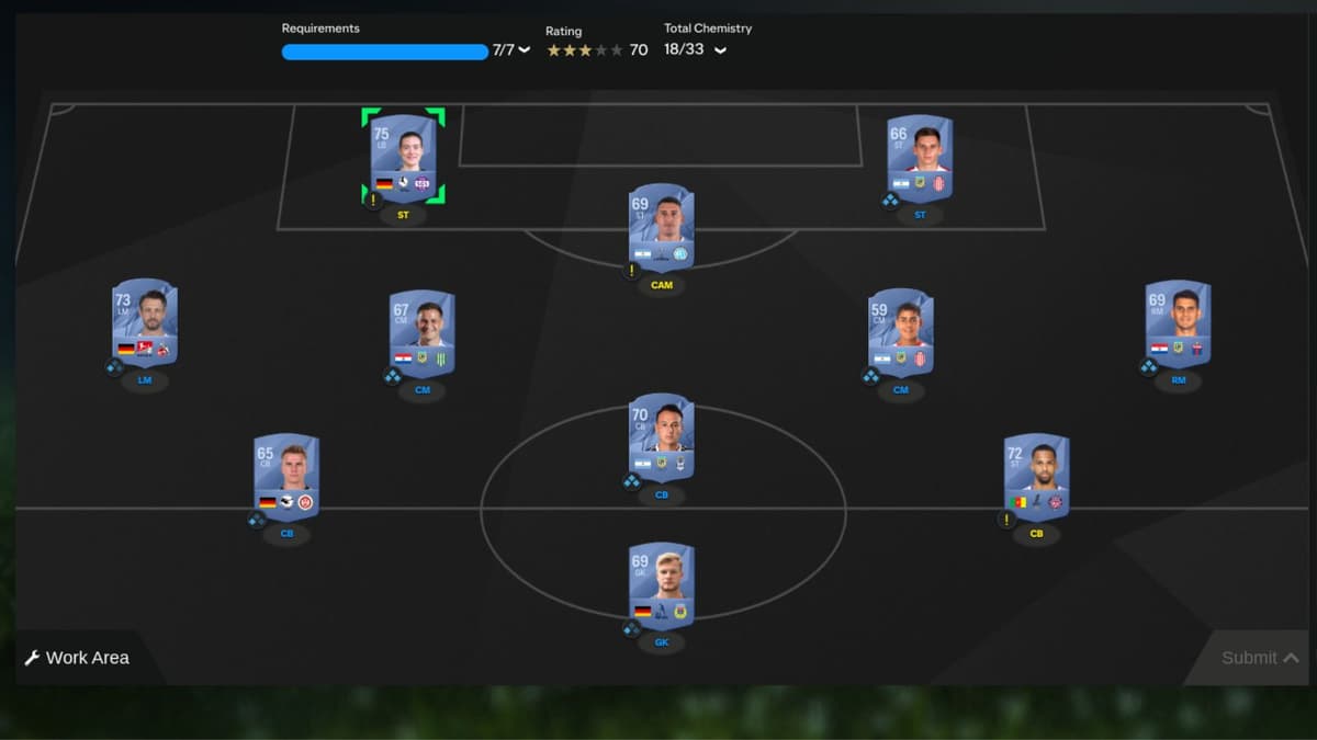 Screenshot of The Final Four SBC solution in EA FC 25