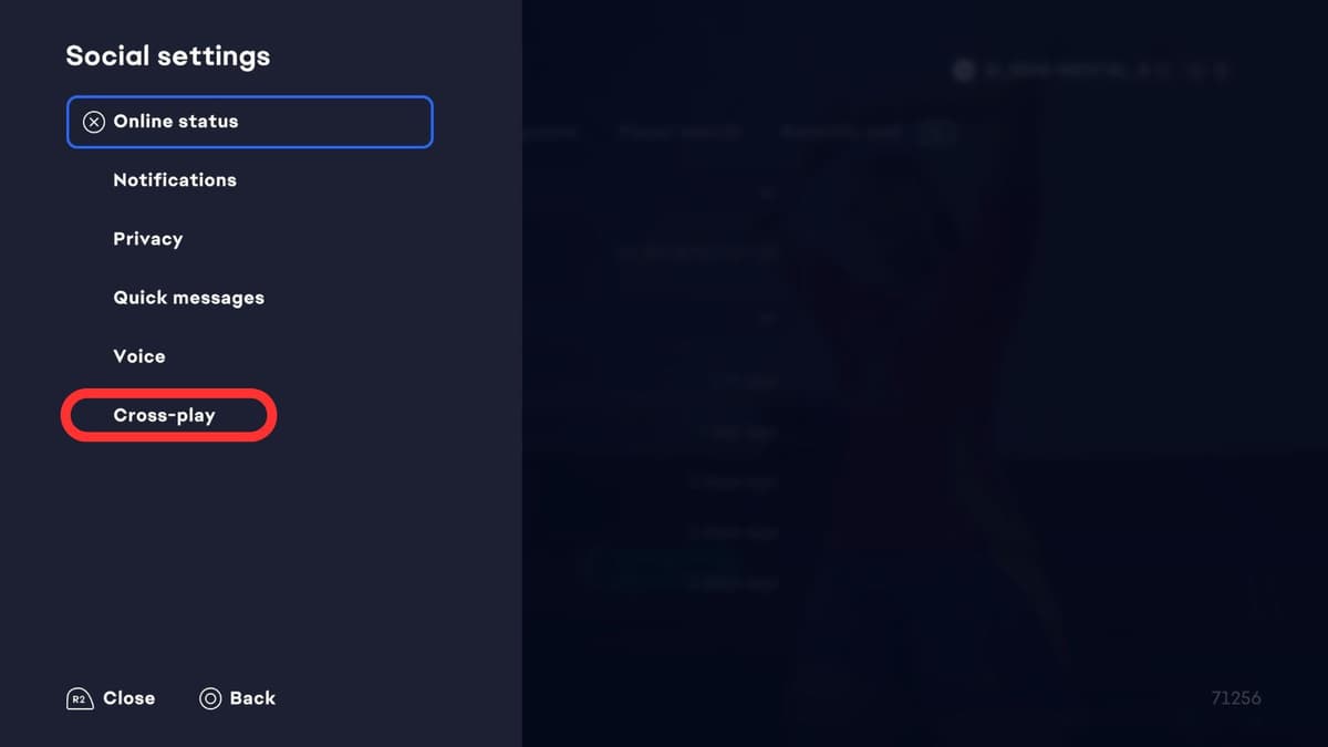 Crossplay settings in EA FC 25