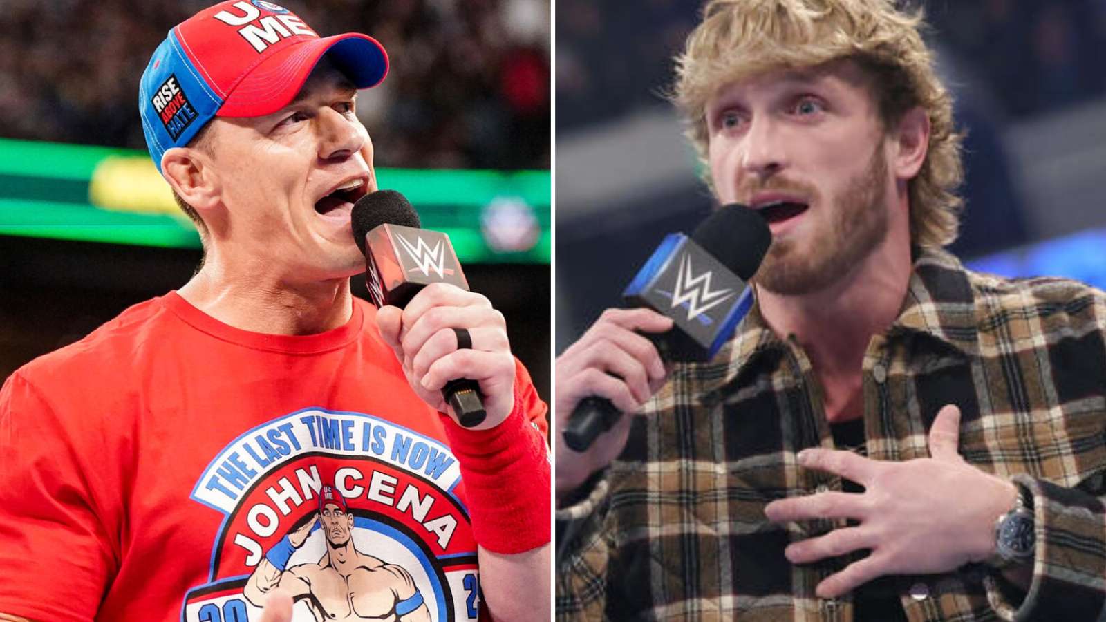 john cena and logan paul side-by-side