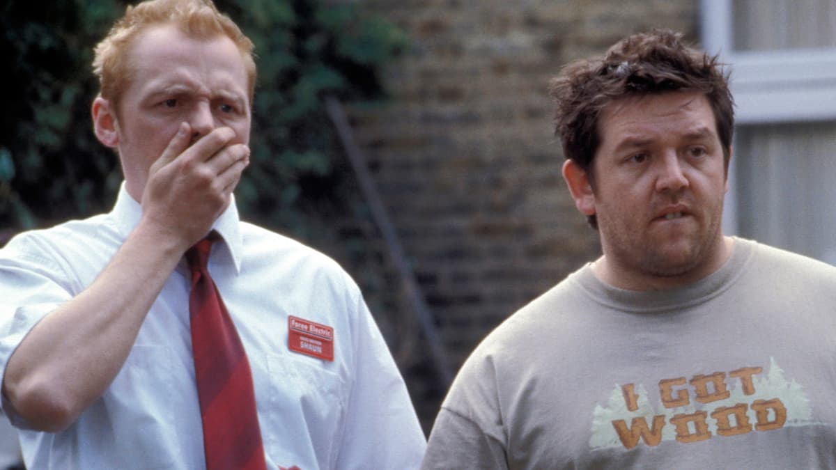 Shaun (Simon Pegg) and Ed (Nick Frost) in Shaun of the Dead