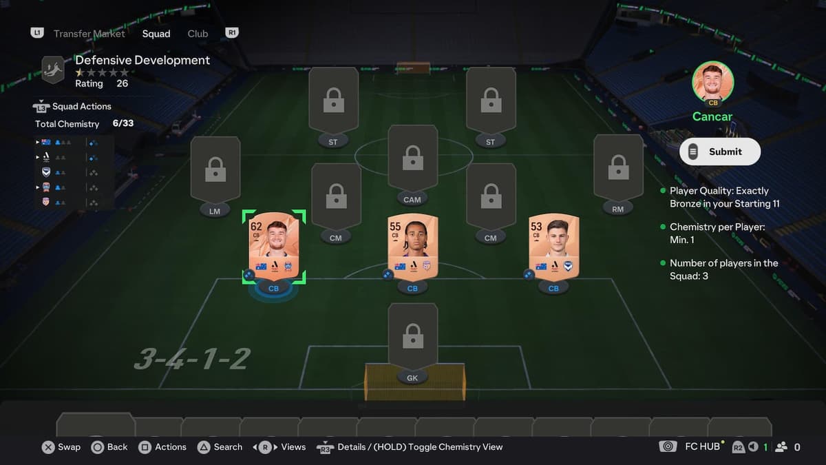 Defensive mindset SBC in EA FC 25