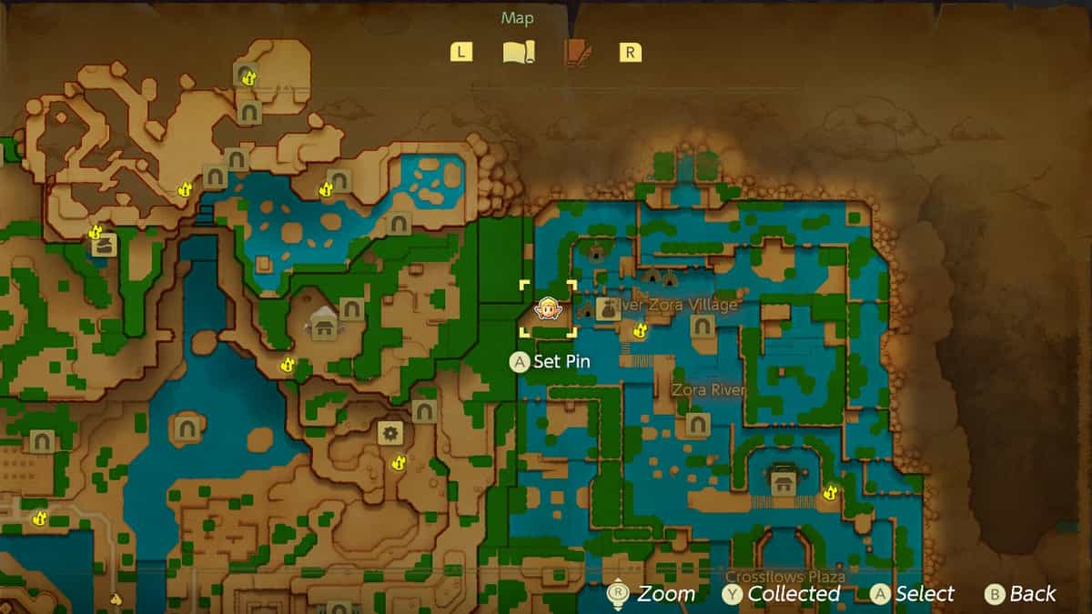 Silver Brooch location on the Hyrule map