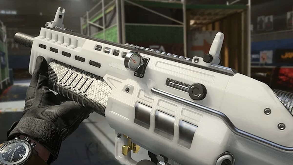 Screenshot of the JAK Lance conversion kit being inspected in MW3 & Warzone.