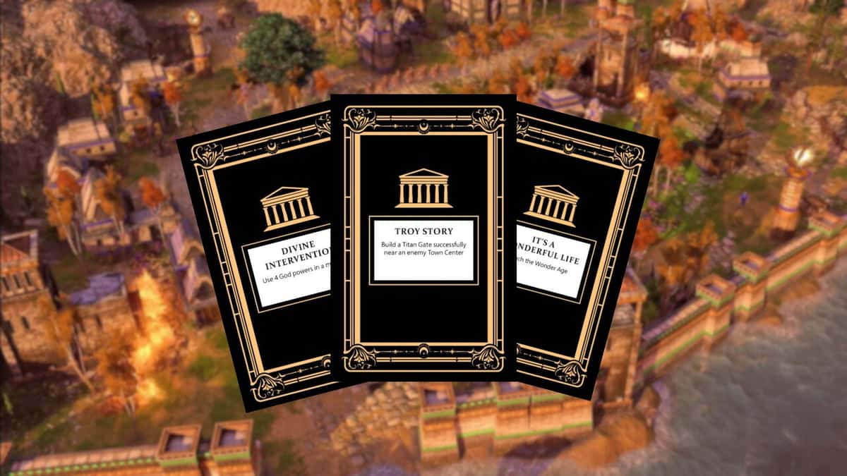 Age of Mythology challenge cards