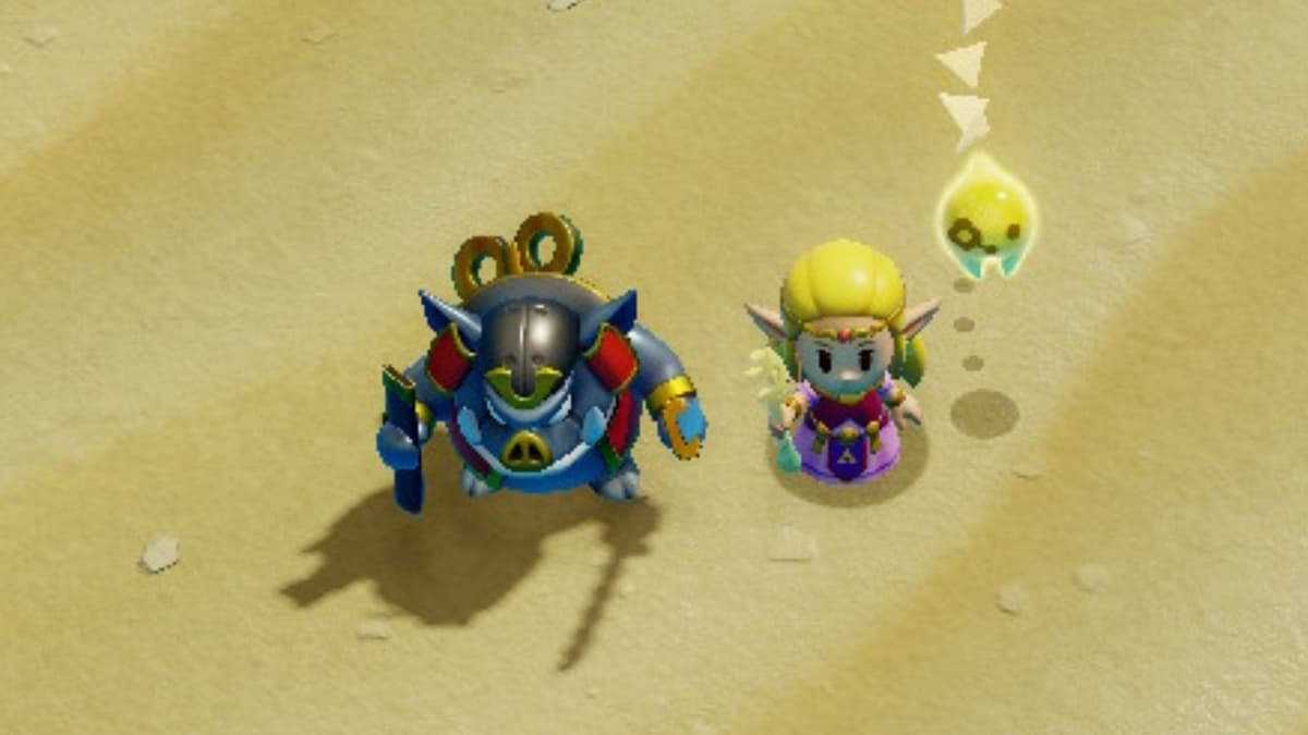 Zelda next to a Automaton Moblin