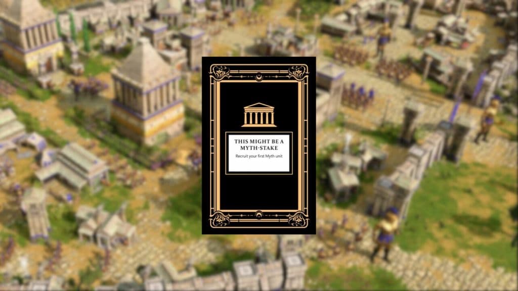 Myth-Stake challenge card Age of Mythology: Retold