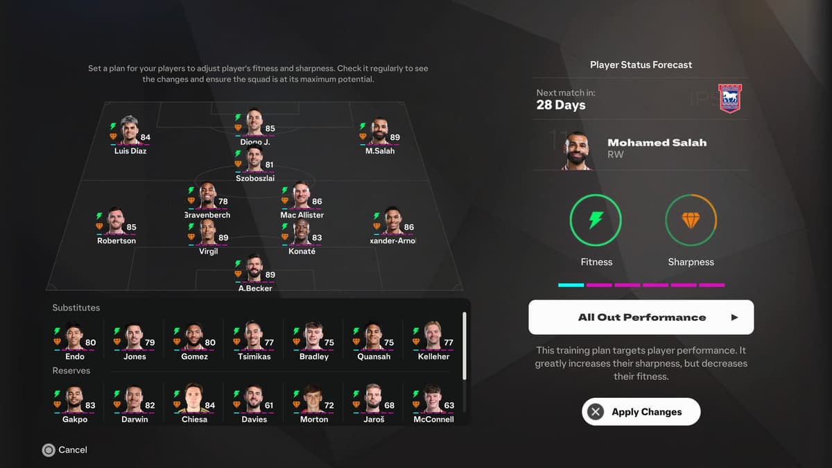 Los mejores planes de entrenamiento en EA FC 25 Career Mode para aumentar la agudeza y la forma física