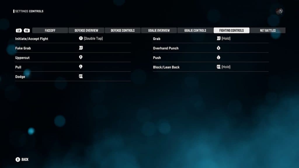 Fighting controls NHL 25