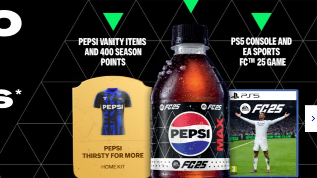 Screenshot of EA FC 25 Pepsi rewards