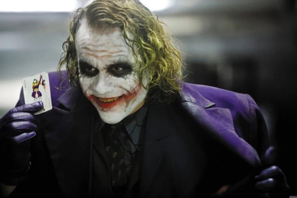 Heath Ledger as the Joker in The Dark Knight