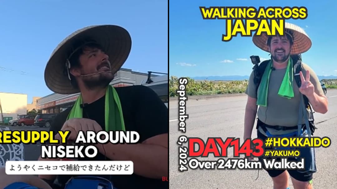 Twitch streamer completes jaw-dropping 3,000 KM walk across Japan