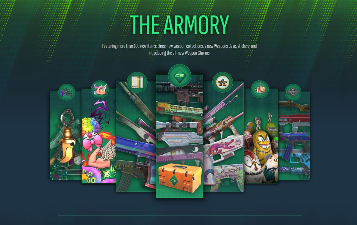 Notas del parche del 2 de octubre de CS2: la actualización de gran tamaño agrega The Armory, Charms y más