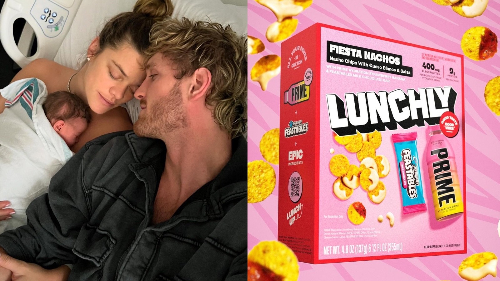 Logan Paul criticado por “explotar” el nacimiento de su hijo para un anuncio de Lunchly