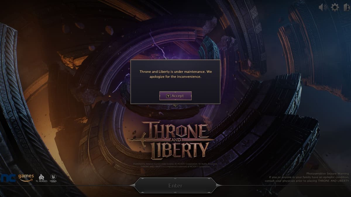 Are Throne and Liberty servers down? Server status, maintenance & outage updates