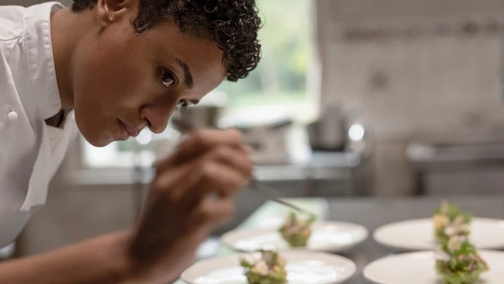 Ariane DeBose making food in House of Spoils.