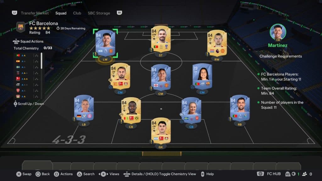 Решение FC Barcelona SBC в EA FC 25