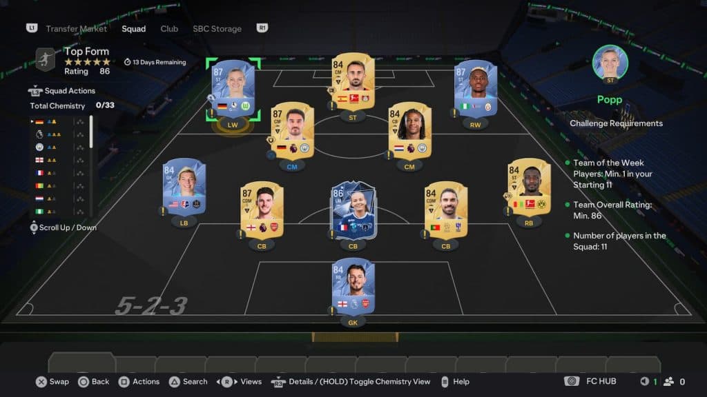 Top Form SBC solution in EA FC 25