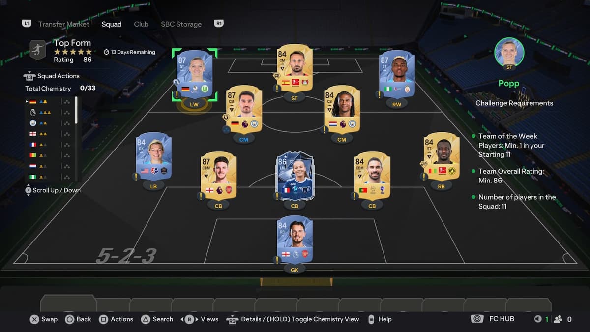 How to complete EA FC 25 Nico Williams RTTK SBC: Solution and cost