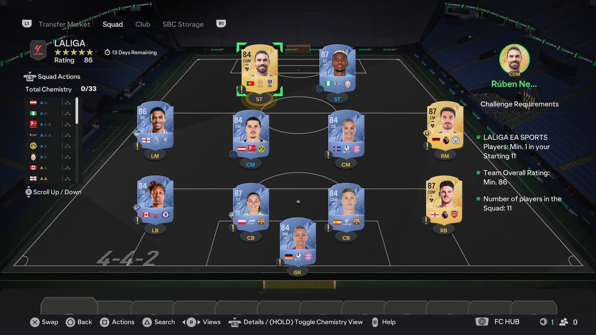 How to complete EA FC 25 Nico Williams RTTK SBC: Solution and cost