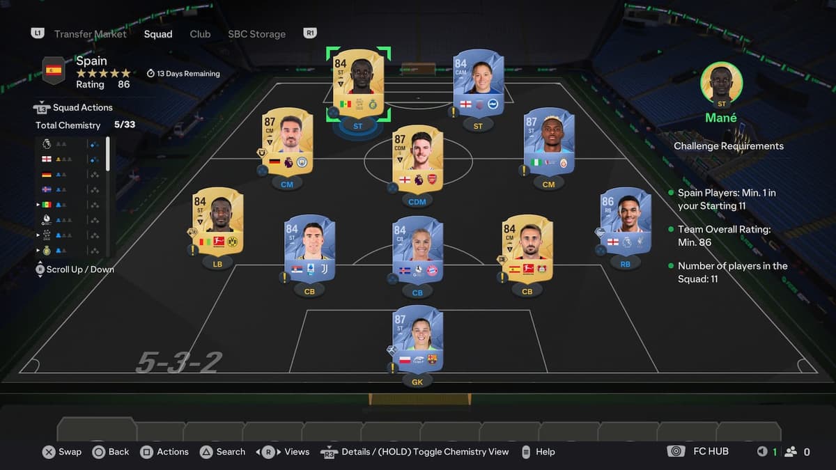 How to complete EA FC 25 Nico Williams RTTK SBC: Solution and cost