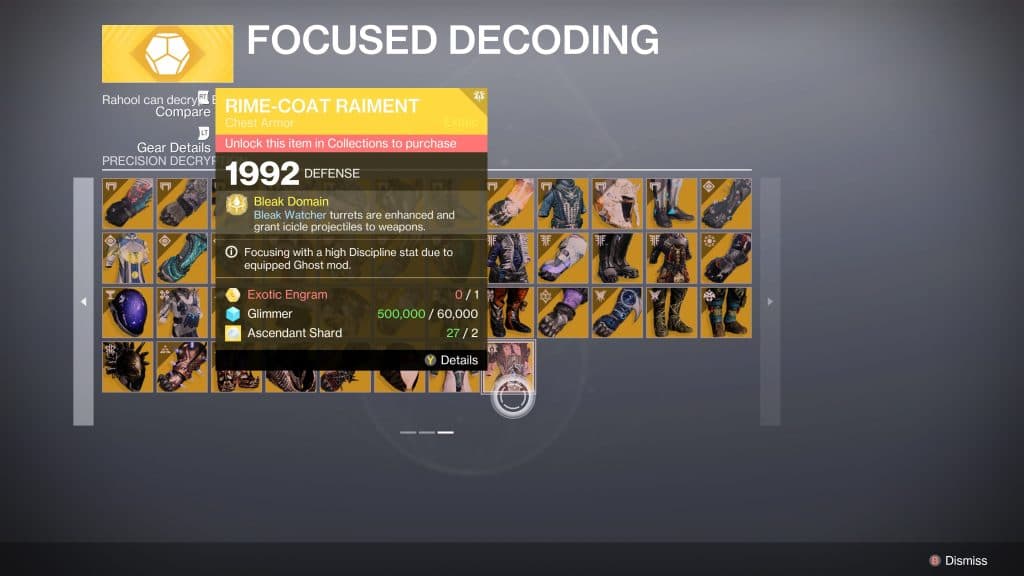 destiny 2 rahool focused decoding