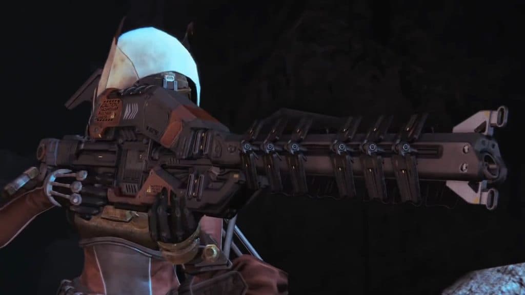 Image of the Ice Breaker Exotic Sniper Rifle being used in Destiny 2.