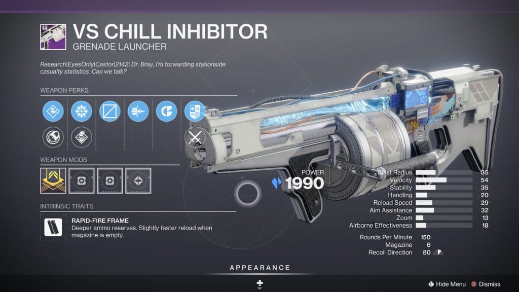 destiny 2 chill inhibitor