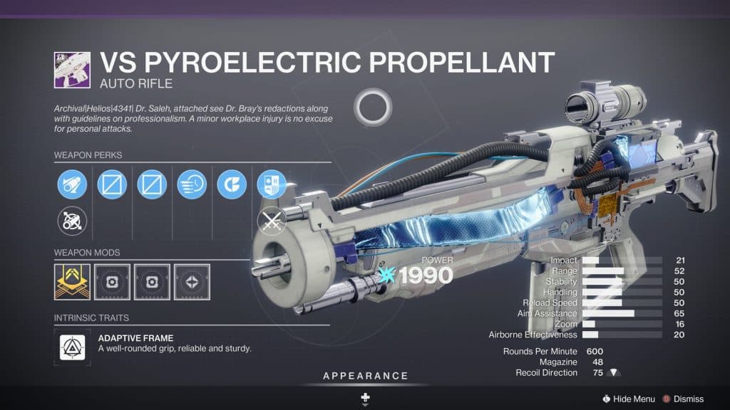 destiny 2 pyroelectric propellant