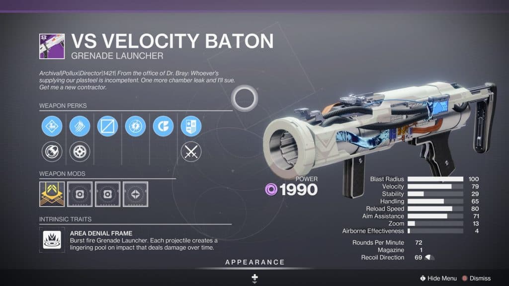 destiny 2 velocity baton