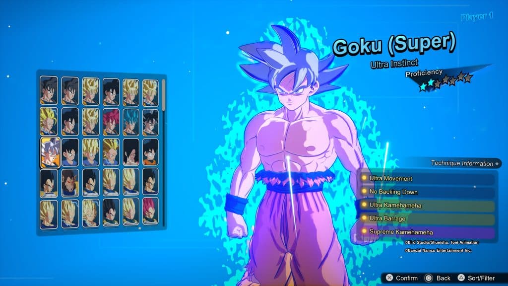 Dragon Ball Sparking Zero Goku Ultra Instinct